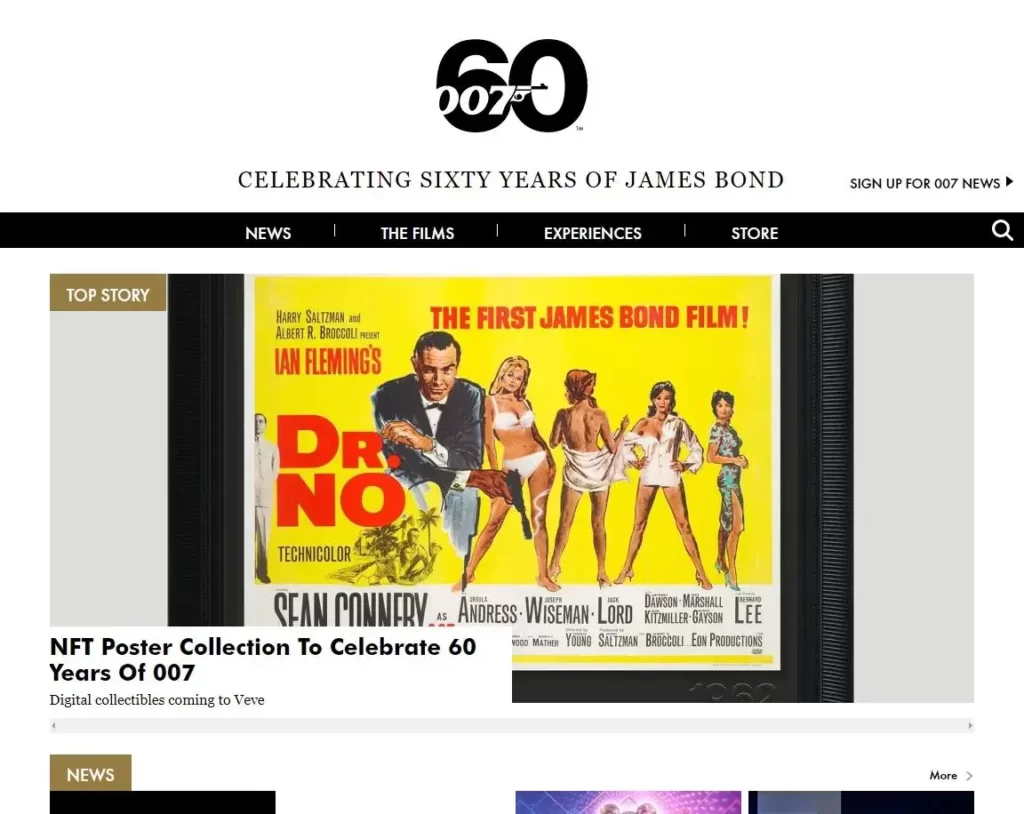 007 James Bond的官方網站