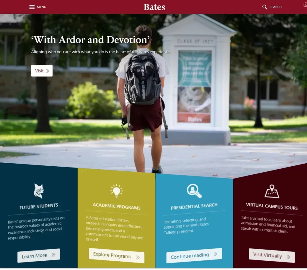 Bates collage的官方網站