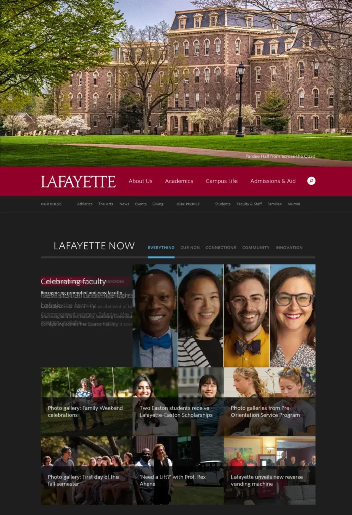Lafayette College 拉法葉學院的官方網站