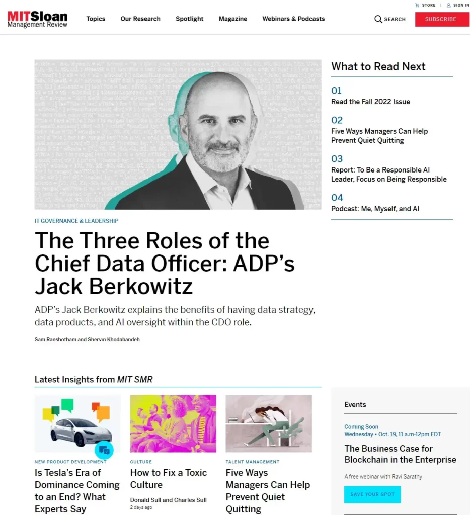 MIT Sloan Management Review MIT史隆管理學院評論網