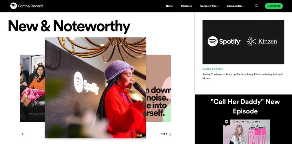 Spotify的最新消息與部落格