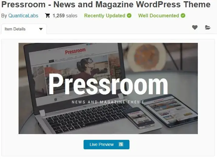 Pressroom是The Etownian使用的WordPress主題