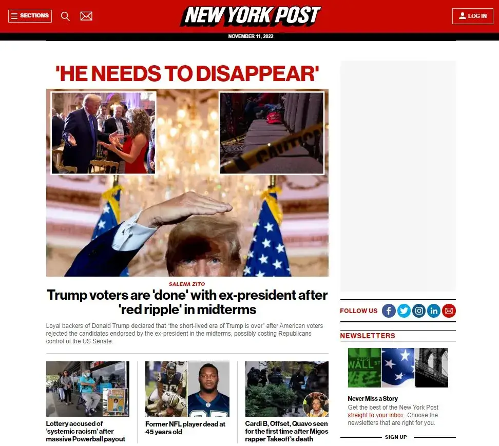 New York Post 紐約郵報的官方網站