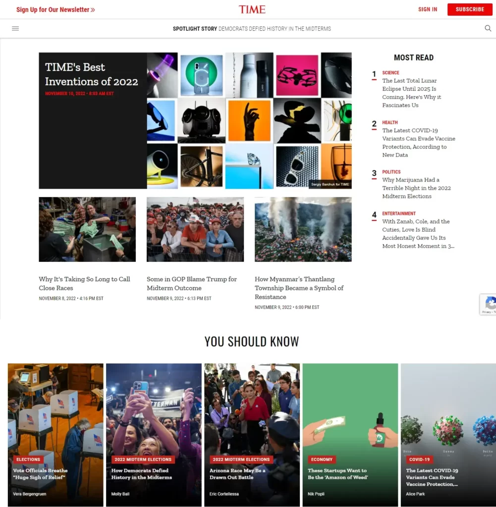 時代雜誌的官方網站